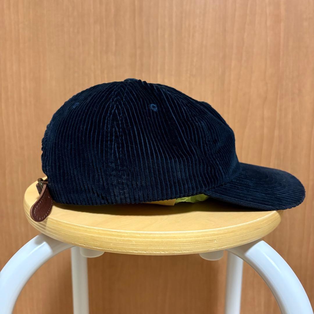 シュプリーム　SUPREME Sロゴ　キャップ　ネイビー　紺　コーデュロイ