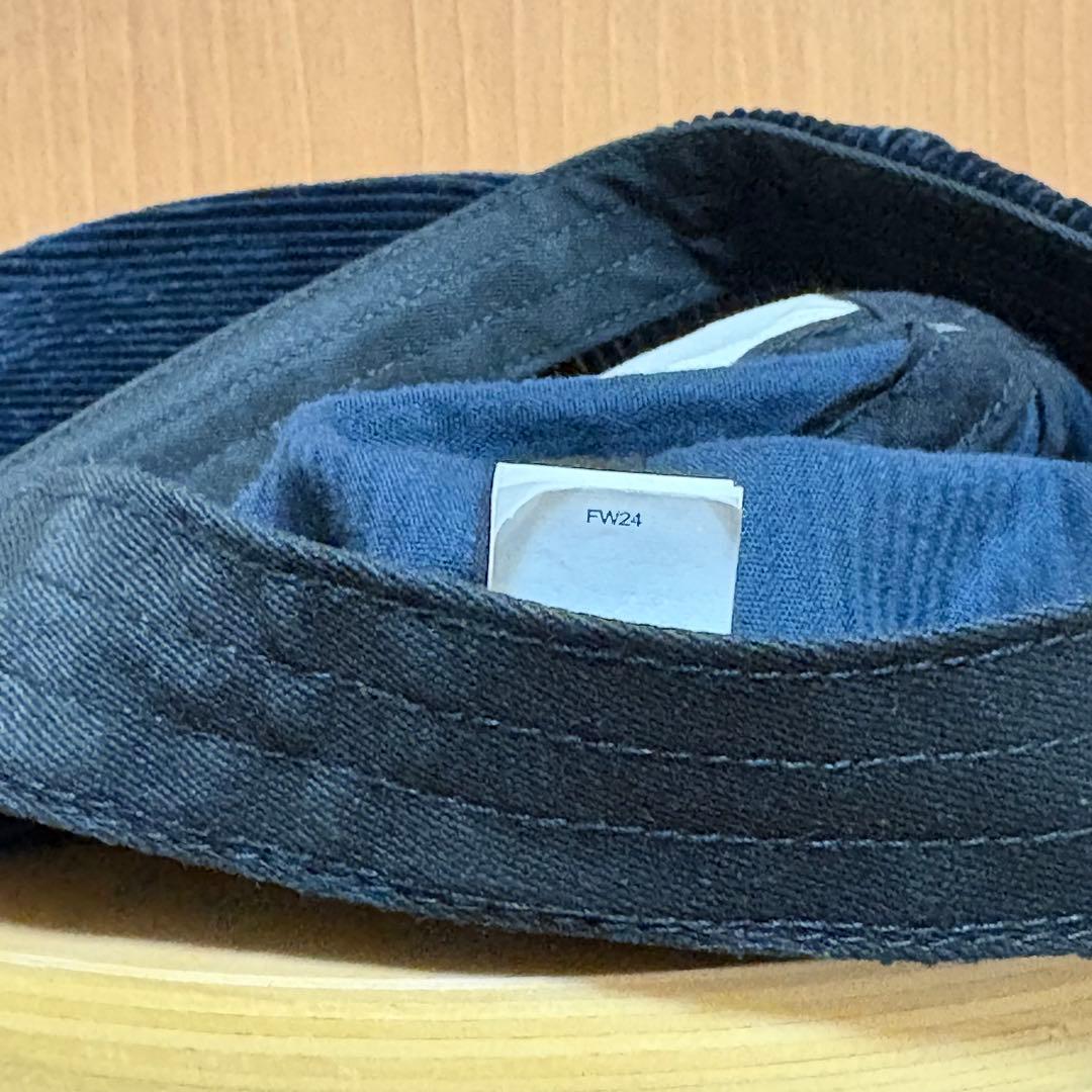 シュプリーム　SUPREME Sロゴ　キャップ　ネイビー　紺　コーデュロイ