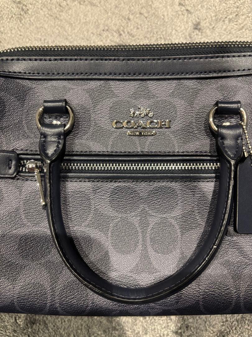 COACH 2WAYバッグ(ハンド/ショルダー) ネイビー