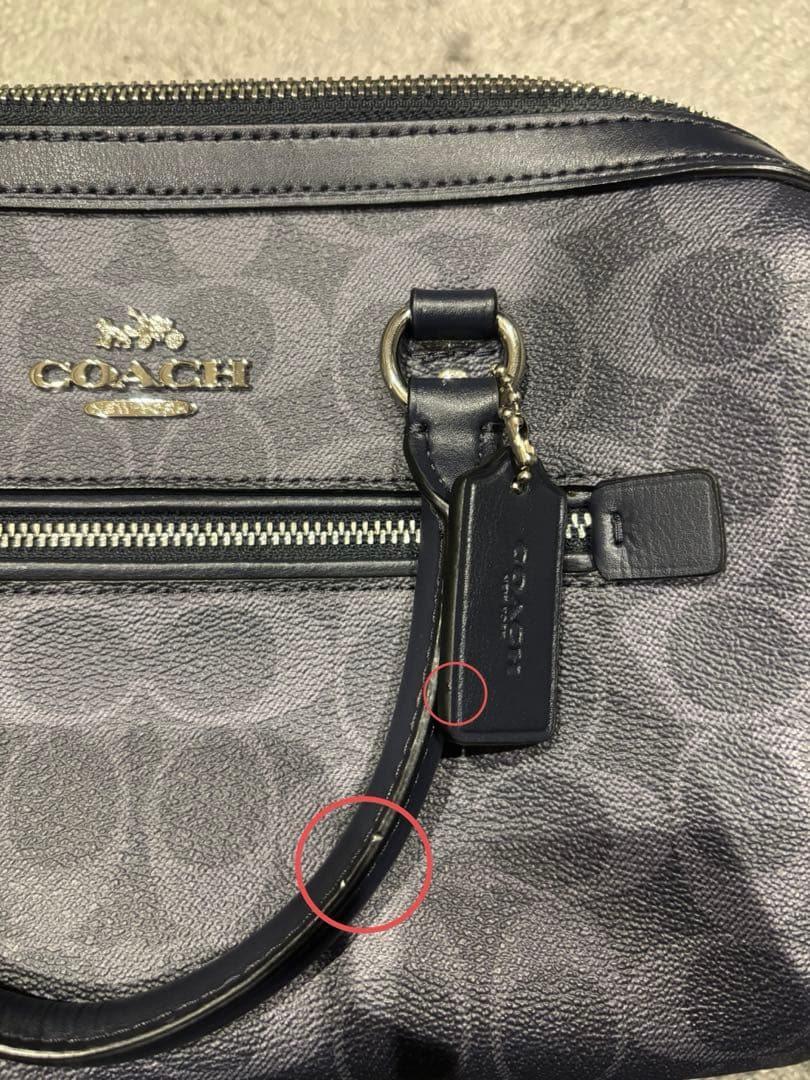 COACH 2WAYバッグ(ハンド/ショルダー) ネイビー