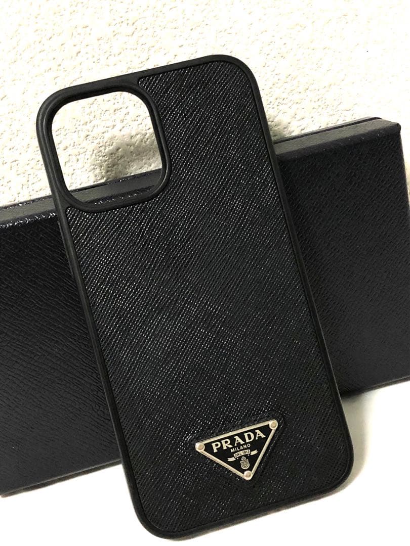 超美品✨PRADA iPhone14 Plus/Pro Maxギャランティー 黒