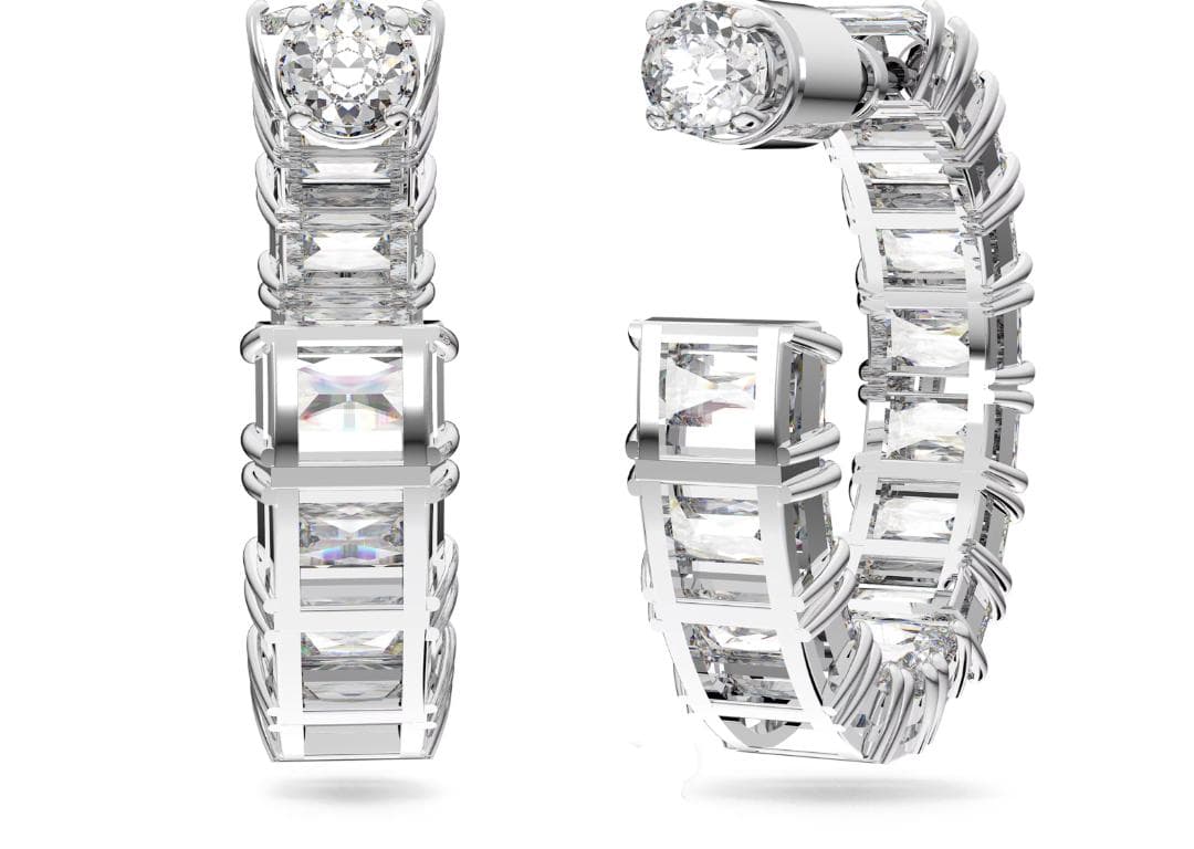 ペコ　スワロフスキー Swarovski Matrix フープピアス