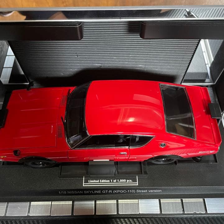 絶版未展示品　京商1/18スカイライン2000GT-R (KPGC110)レッド