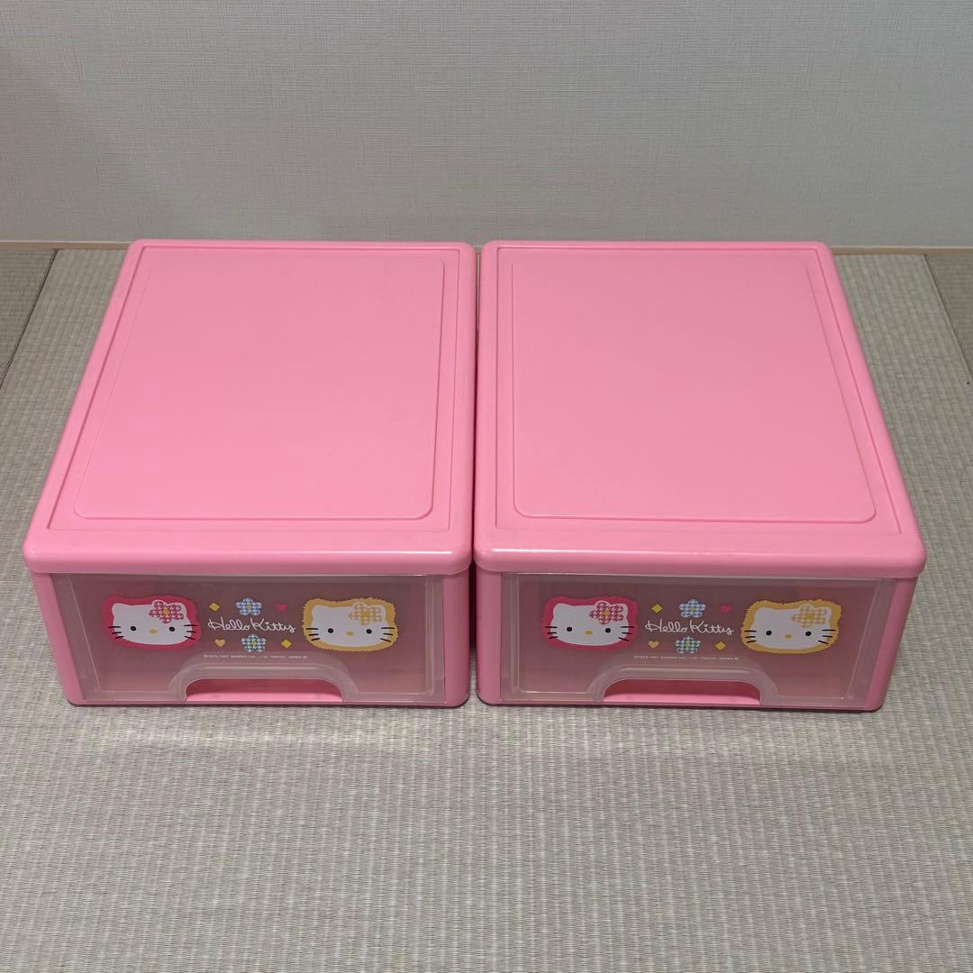 カオハナキティ　ハローキティ レトロ　収納ケース　チェストビンテージ　2セット
