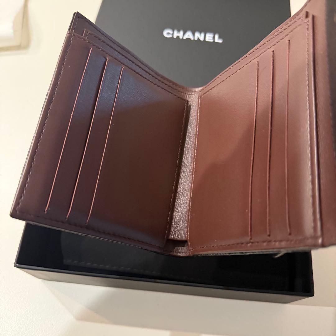 シャネル 財布 クラシックスモールフラップウォレット マトラッセ キャビアスキン