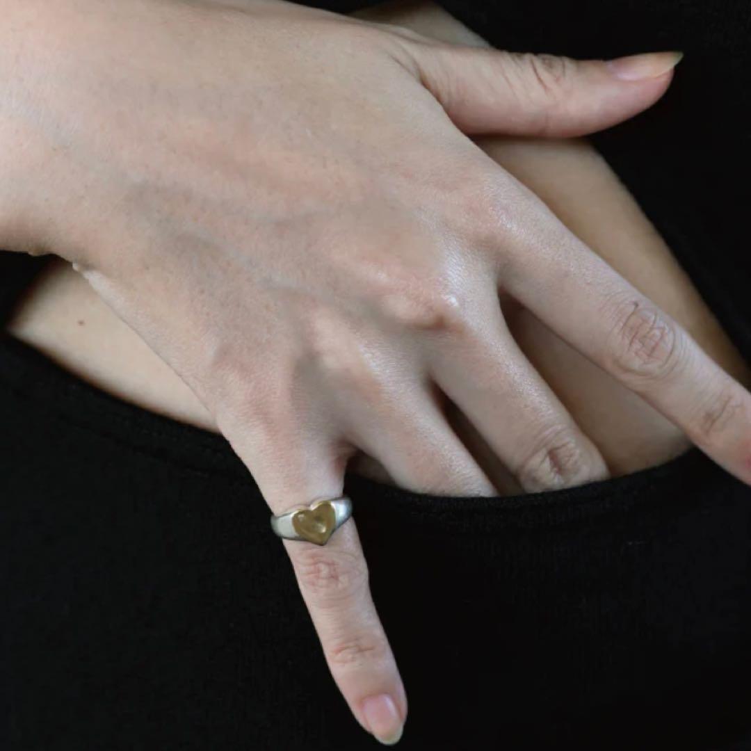 TEN. ハートシグネットリング MIX 5号