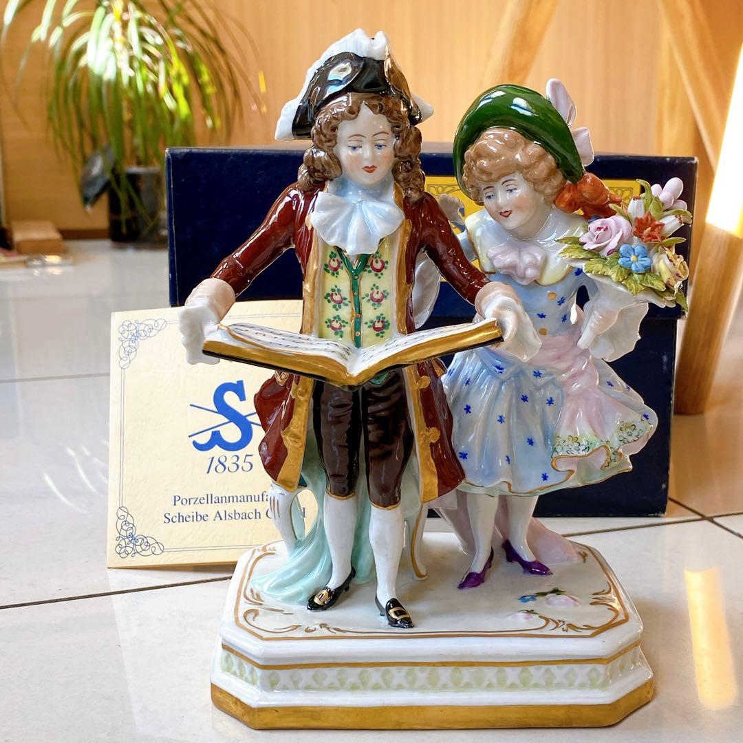 シャイベ　アルスバッハ　磁器　置物　アンティーク