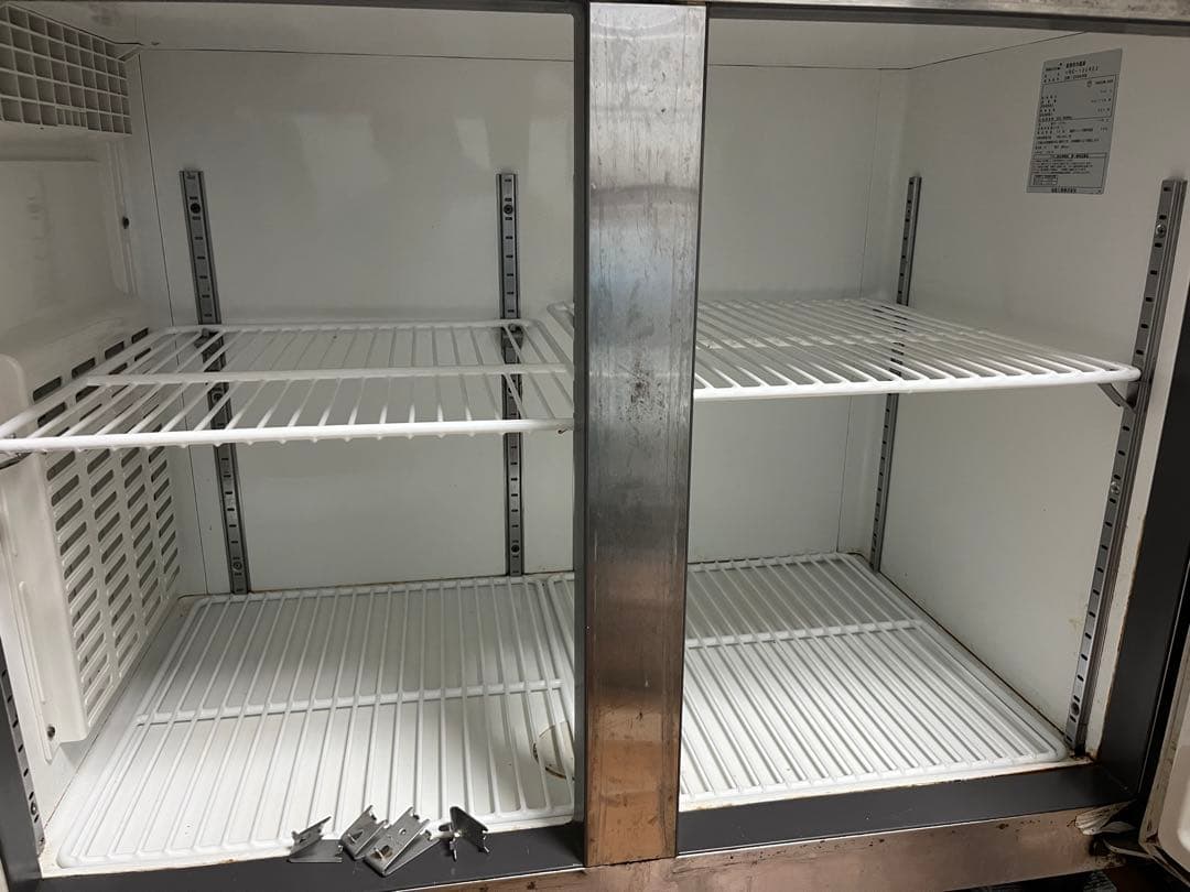 業務用冷蔵庫　コールドテーブル　YRC- 120RE 2 ABS樹脂製 2段棚