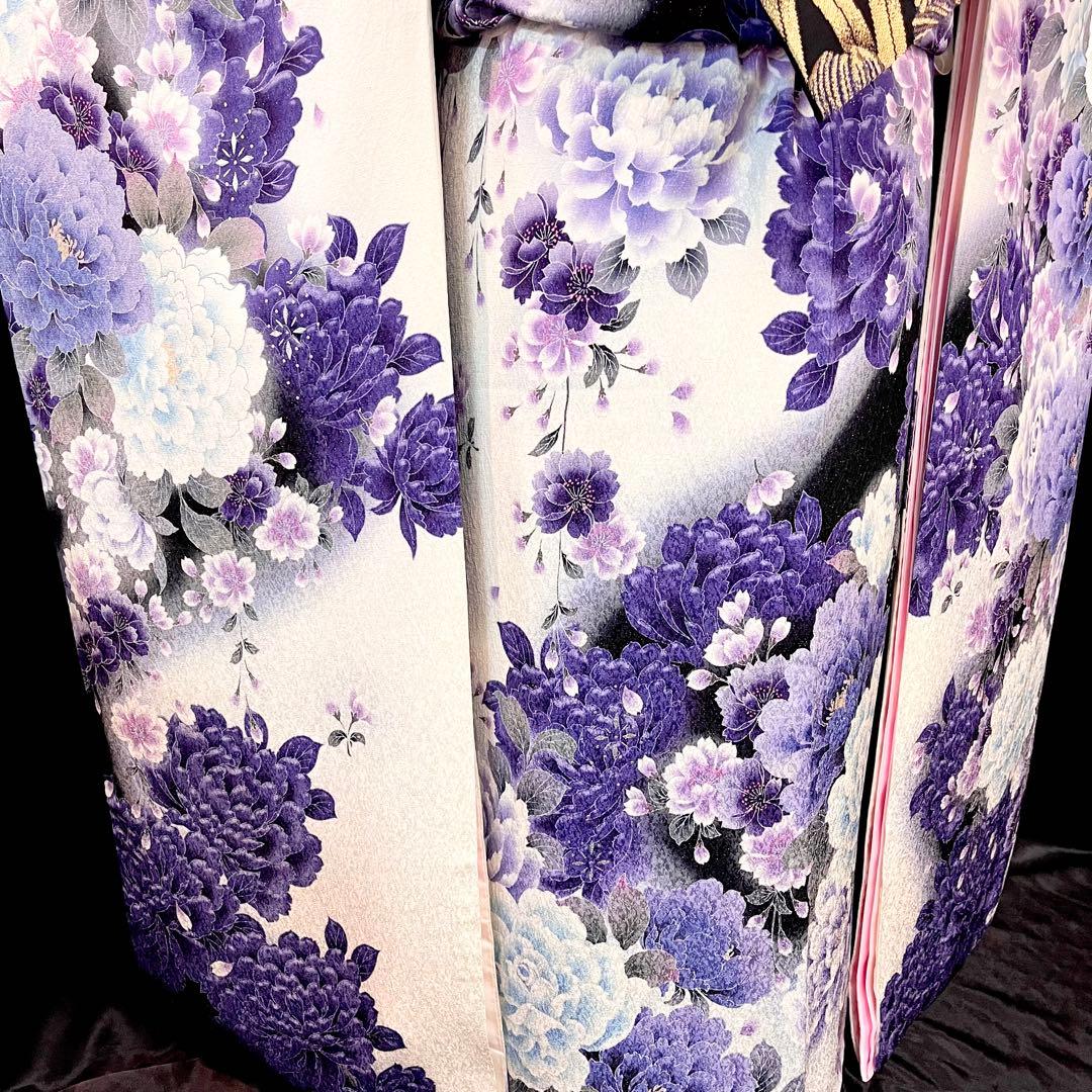◾️振袖フルセット■大輪牡丹桜◾️銀通し■成人式振り袖■振袖一式