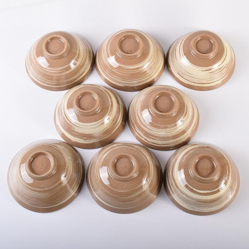 茶道具　韓国　廣州窯　三島手　数茶碗　八客　共箱　V　R8583B