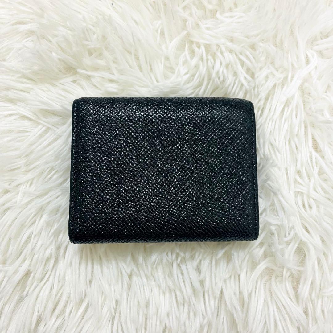 極美✨付属完備✨BVLGARI 三つ折り財布 ビーゼロワン レザー ブラック