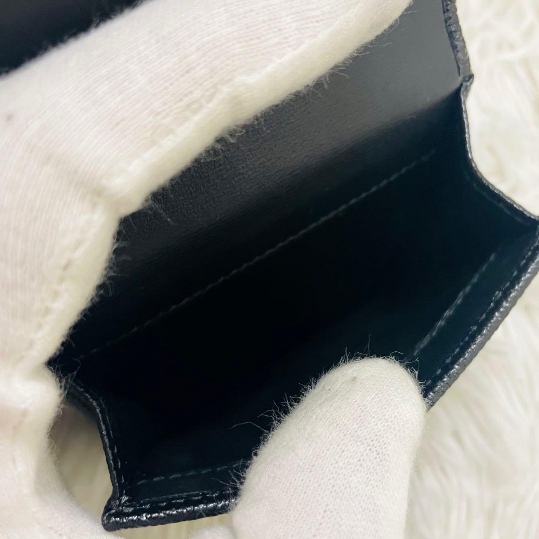 極美✨付属完備✨BVLGARI 三つ折り財布 ビーゼロワン レザー ブラック