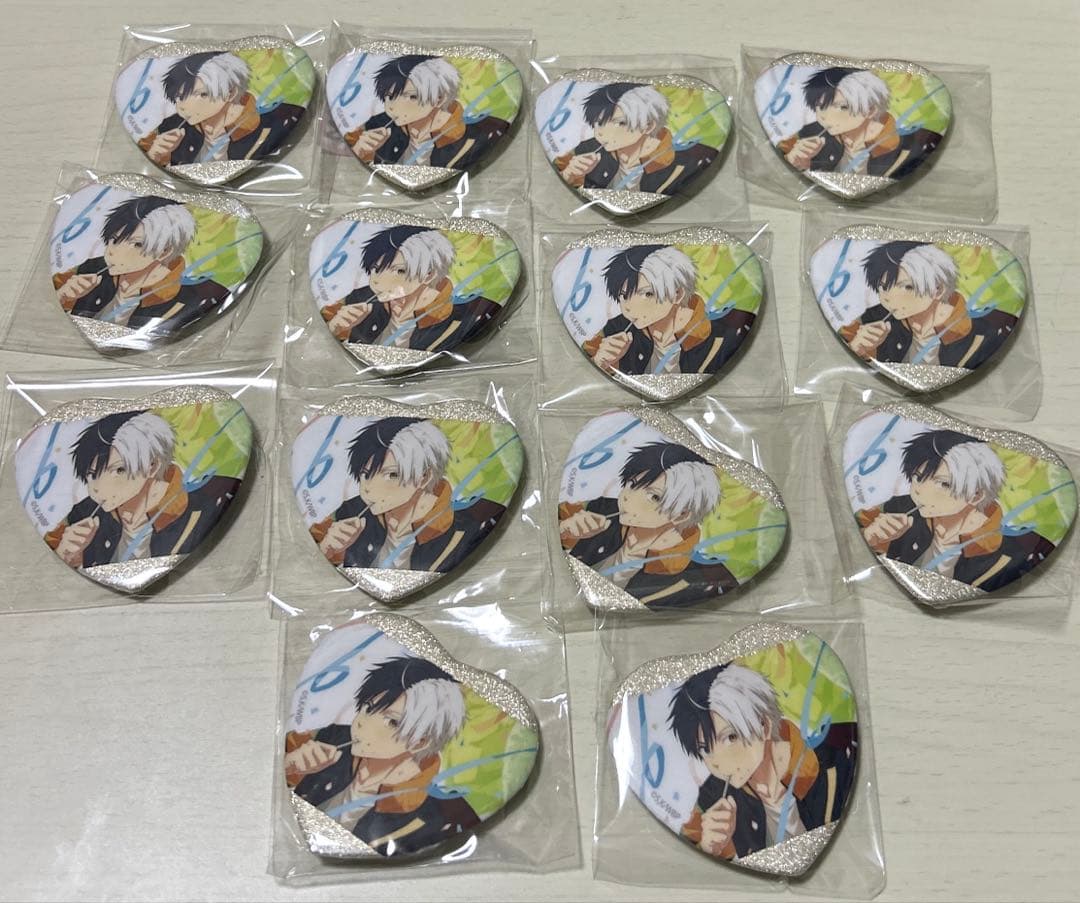 WIND BREAKER 桜遥 ハート型グリッター缶バッジ