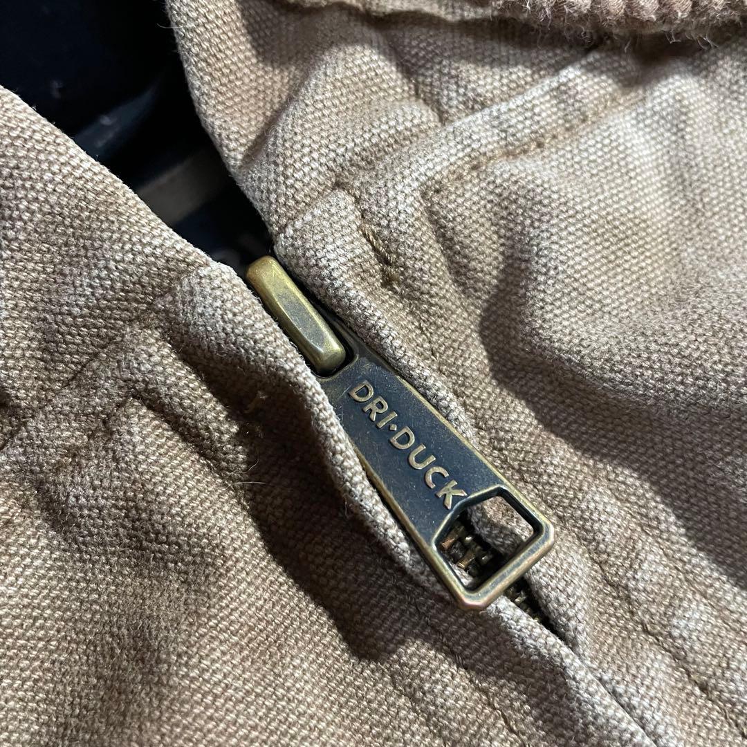 90-00sUSA古着アクティブジャケットダック生地キャラメル色Lサイズフェード