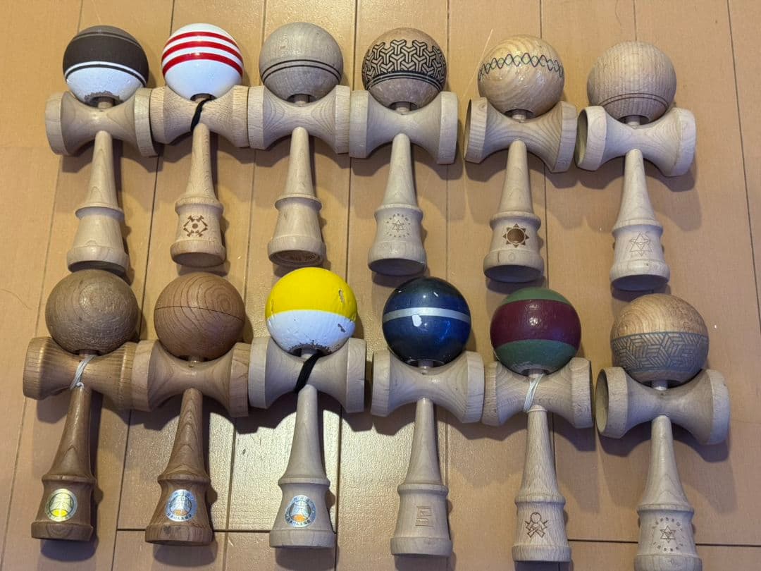 けん玉　中古けん玉12本セット