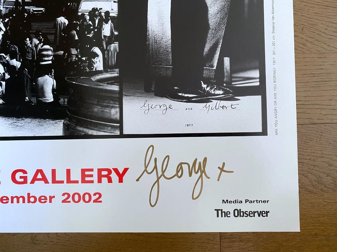 Gilbert & e ポスター 直筆サイン入り 美品