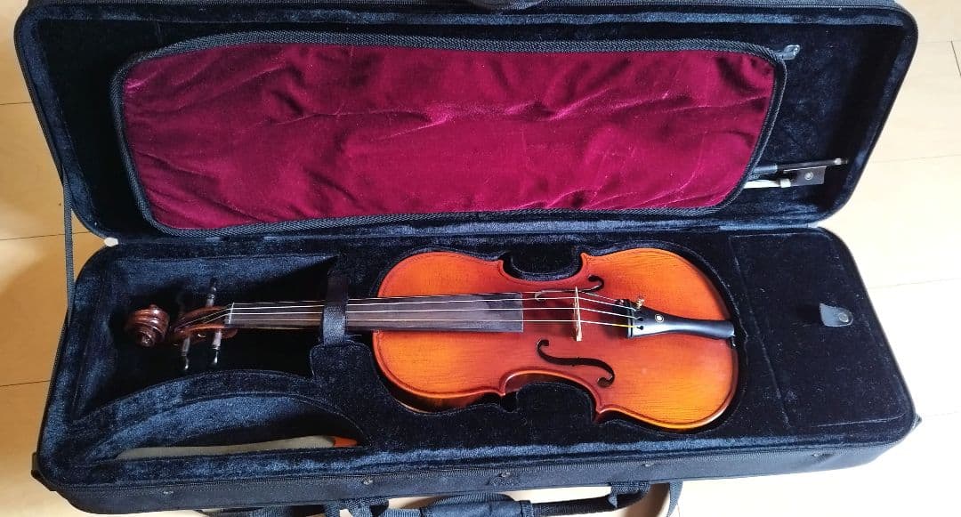 【極美品】美しい虎杢 バイオリン4/4 工房製 ケース付