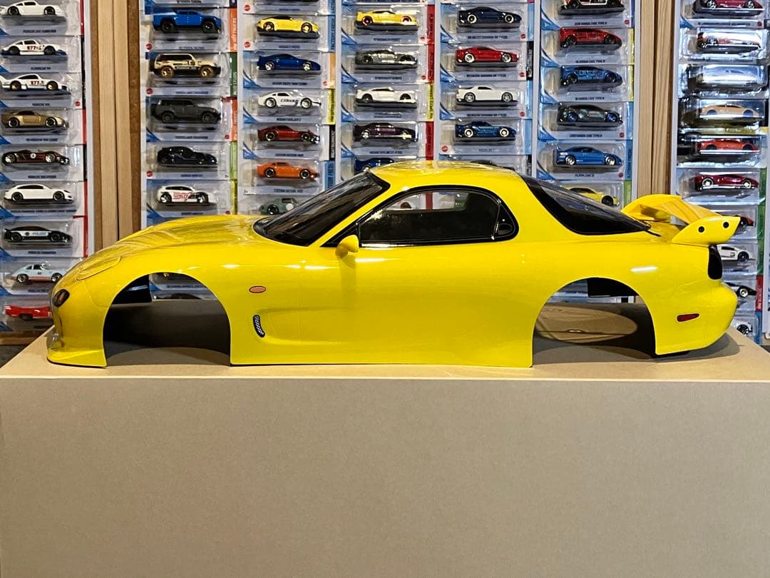 タミヤ ラジコン マツダRX-7 塗装済 スペアボディ イエロー