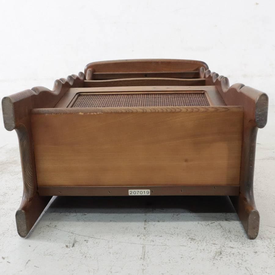 値下げカリモク家具 コロニアル マガジンラック付き 電話台 FAX台 花台