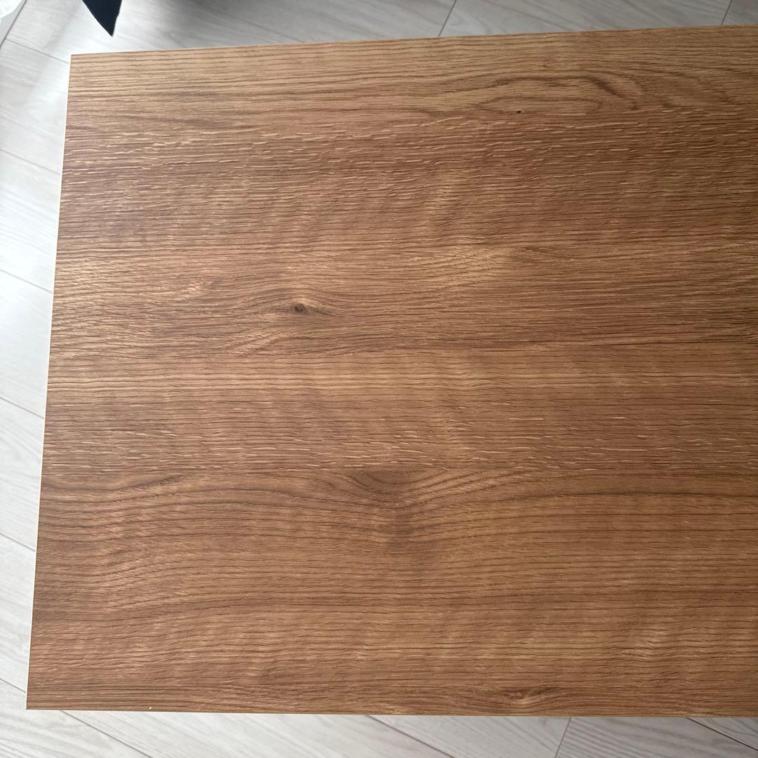 幅120 リビングテーブル 国産 ローデスク スチール脚 木製 LOWYA