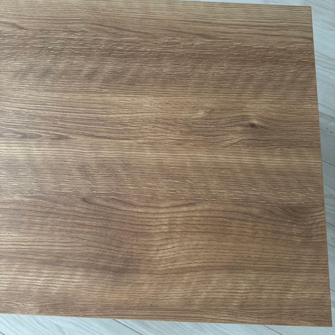 幅120 リビングテーブル 国産 ローデスク スチール脚 木製 LOWYA