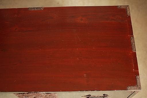 Akamaru 　綺麗な打ち出し金具庄内箪笥　2段　タンス　収納　古家具