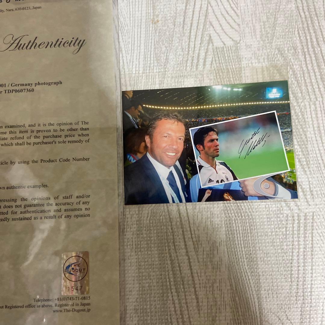 ローター・マテウス直筆サイン入りフォト　額入り