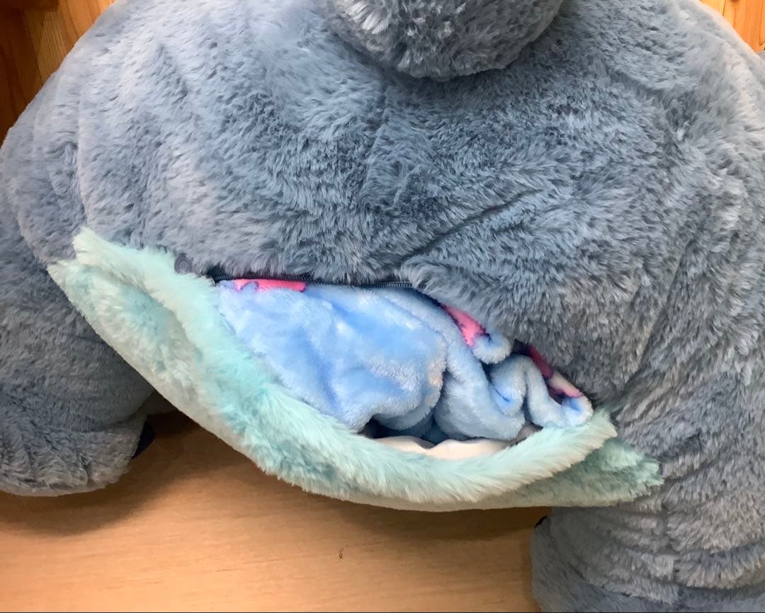 ★未使用品★スティッチ 特大ぬいぐるみ ブランケット付き 　●292