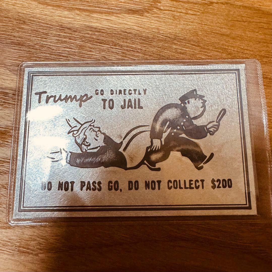 トランプ大統領　1オンス カード型　純銀カード　Go To Jail
