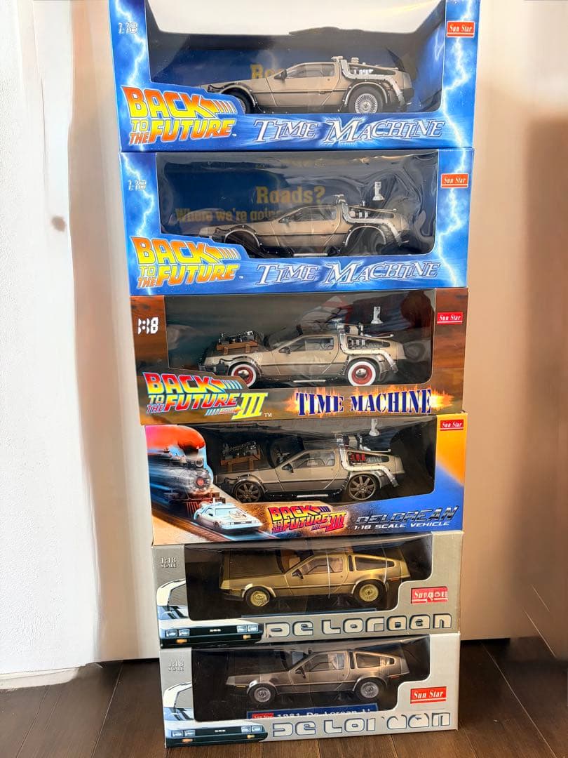 太*人様 【BTTF】サンスター　1/18 デロリアン　6台セット！