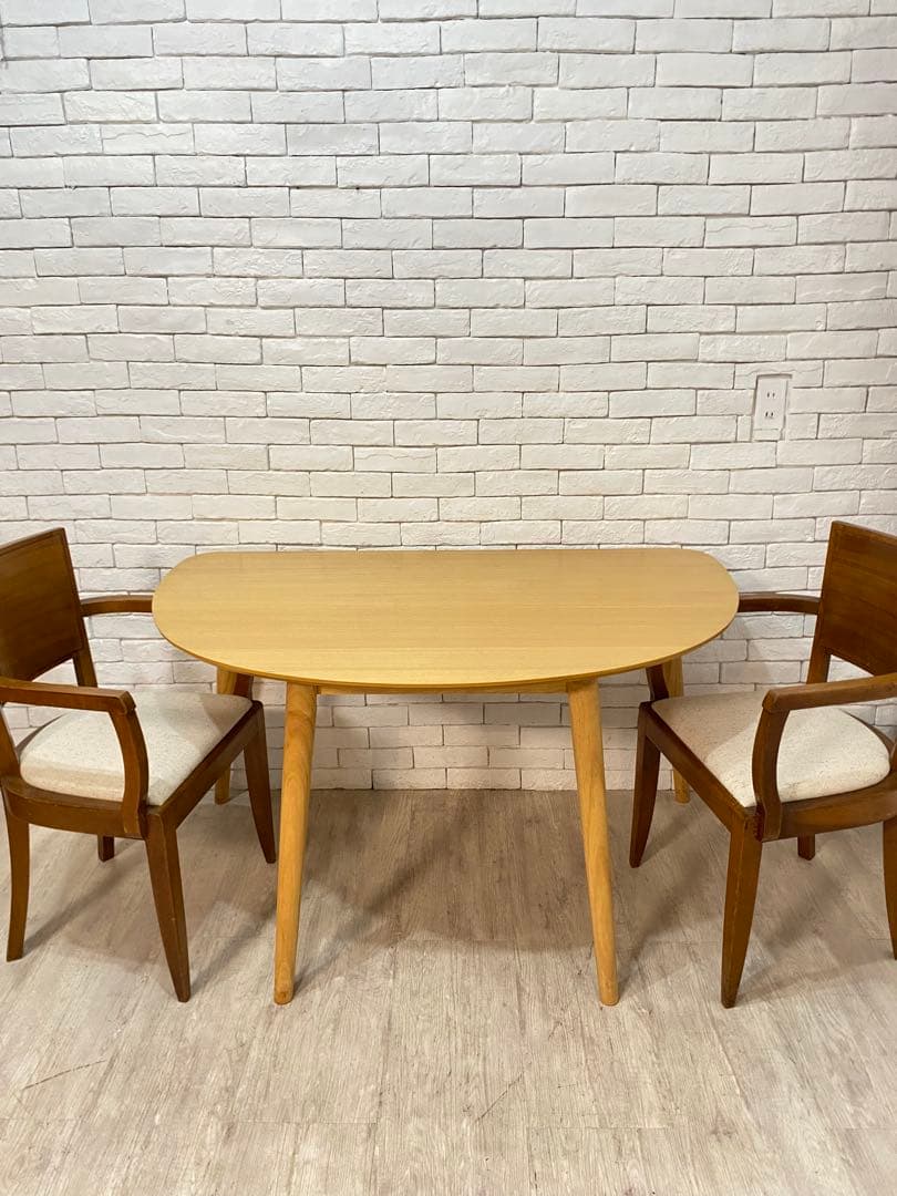 【うーあん　】半円　ダイニングテーブル　￼リビング　机　デスク　格安