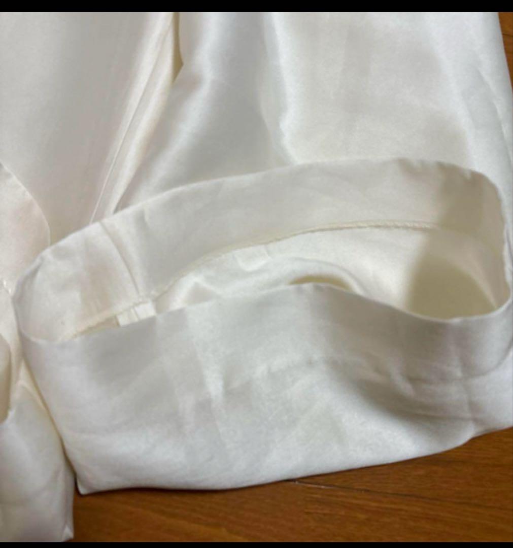 heve ヘイヴ　シアーサテンガウチョパンツ　ホワイト