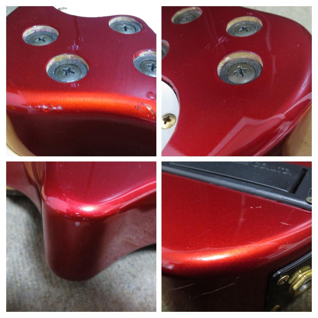 【整備済】フェルナンデス ZO-3ギター レッド×ゴールドパーツ