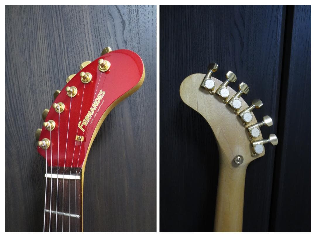 【整備済】フェルナンデス ZO-3ギター レッド×ゴールドパーツ