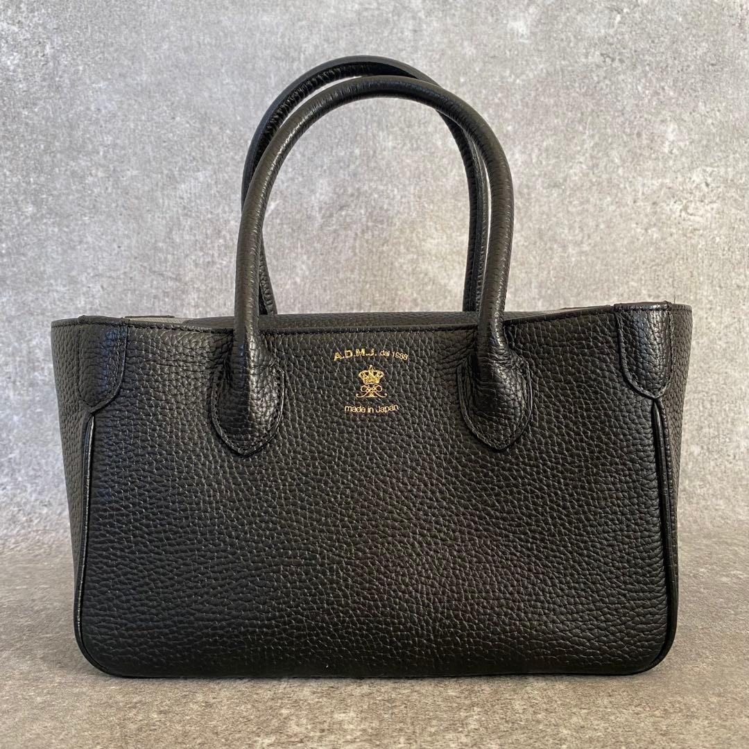 【極美品】ADMJ レザー トートバッグ 黒 ハンドバッグ ブラック