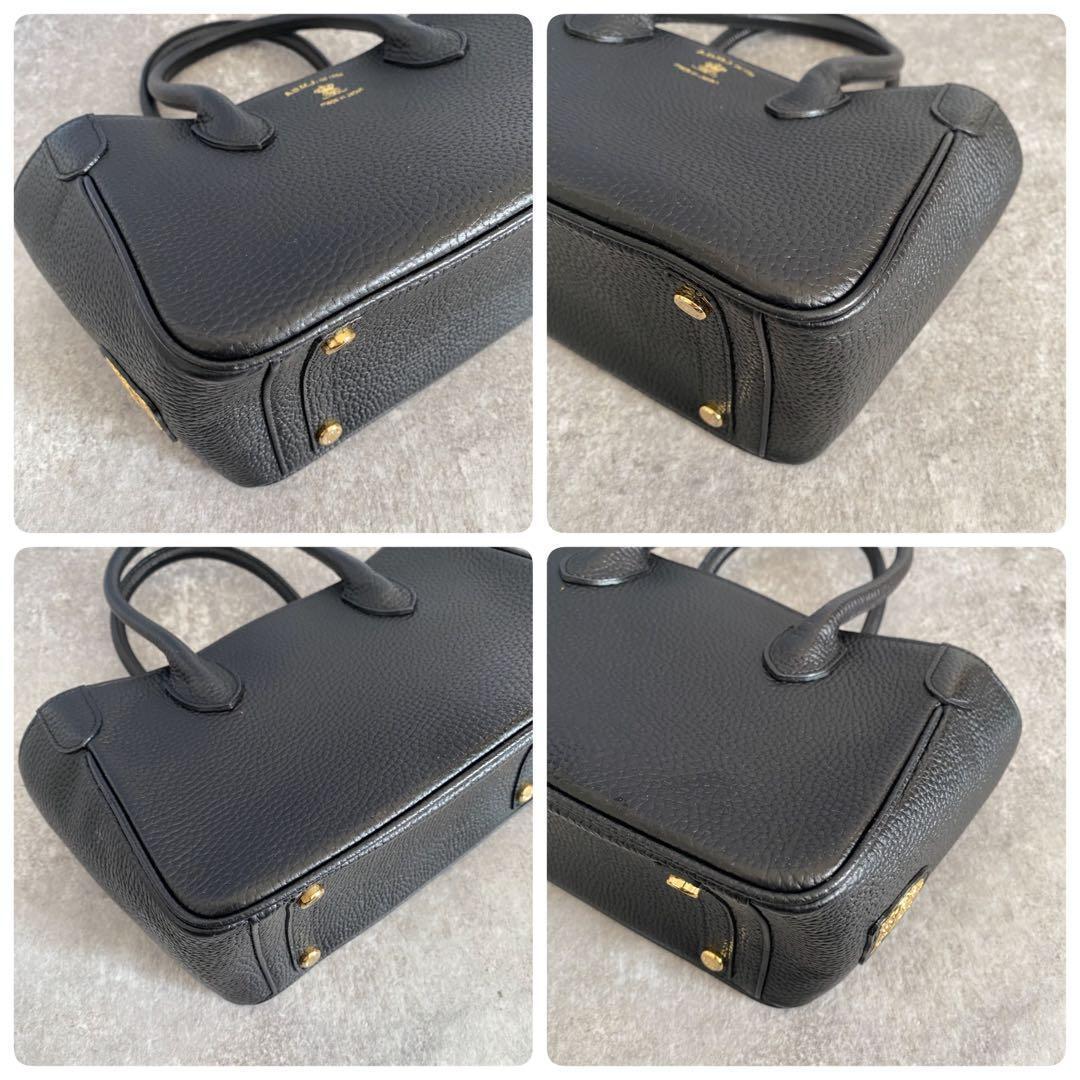 【極美品】ADMJ レザー トートバッグ 黒 ハンドバッグ ブラック