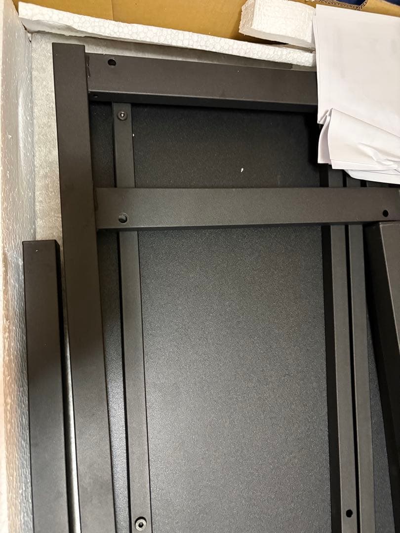 TAT ネイルテーブル　グレー合成石モダンテーブル 2段棚付きSHAREYDVA