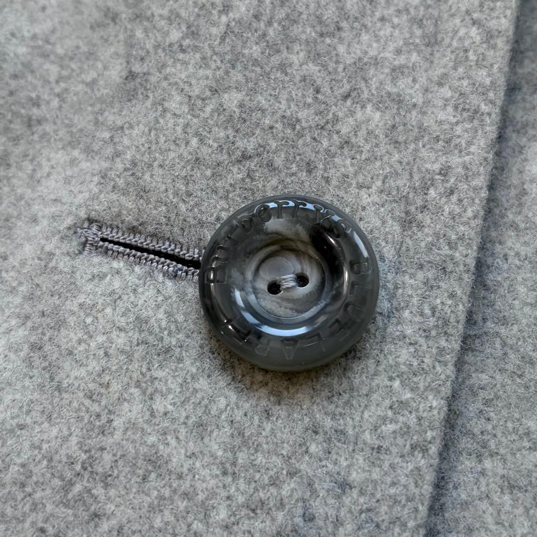 美品✨バーバリーズ チェスターコート ロングコート ウール メルトン グレー M