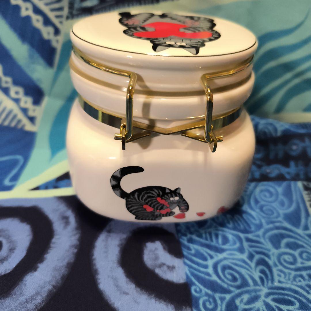 クリバンキャット猫デザイン 陶器製保存容器