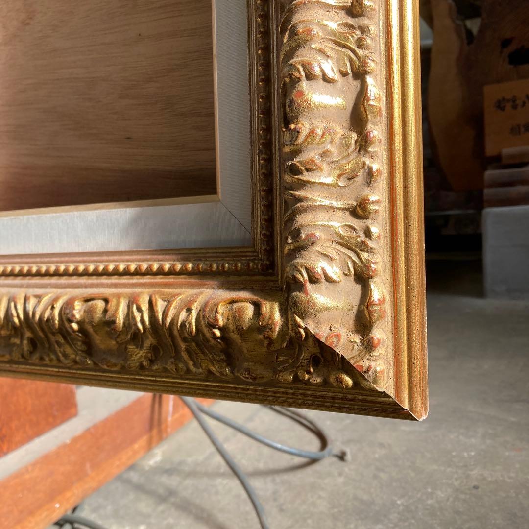 大型 P80号 油彩額縁 ゴールドフレーム 金装飾 埼玉県 川越市 引き取り可