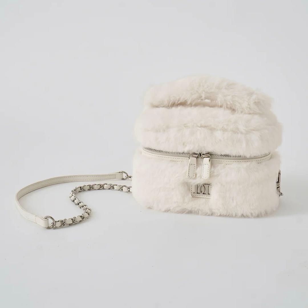完売商品 Darich フェイクファーショルダーミニバッグ ホワイトWHT