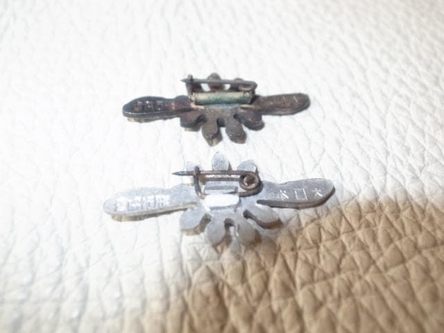 美品 昭和初期◆『帝国飛行協会正会員』アルミ製プレートと帝国飛行協会バッチ2個