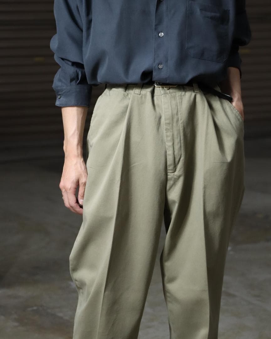 90s ラルフローレン クラシック ワイド チノパン ポロチノ W42 カーキ
