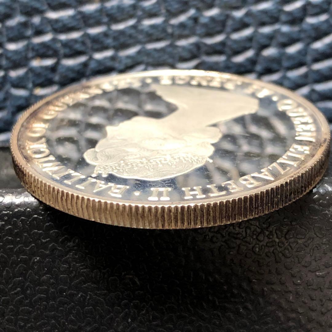 2746【ガーンジー】1980年25PENCE銀貨　プルーフ　大型　トーンあり