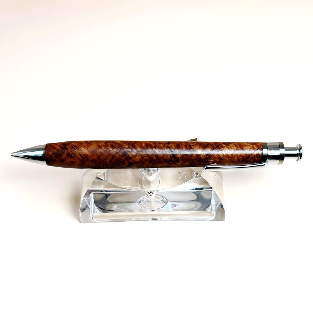 【新品未使用】花梨こぶ杢　工房楔　ペンシル楔 シャーペン