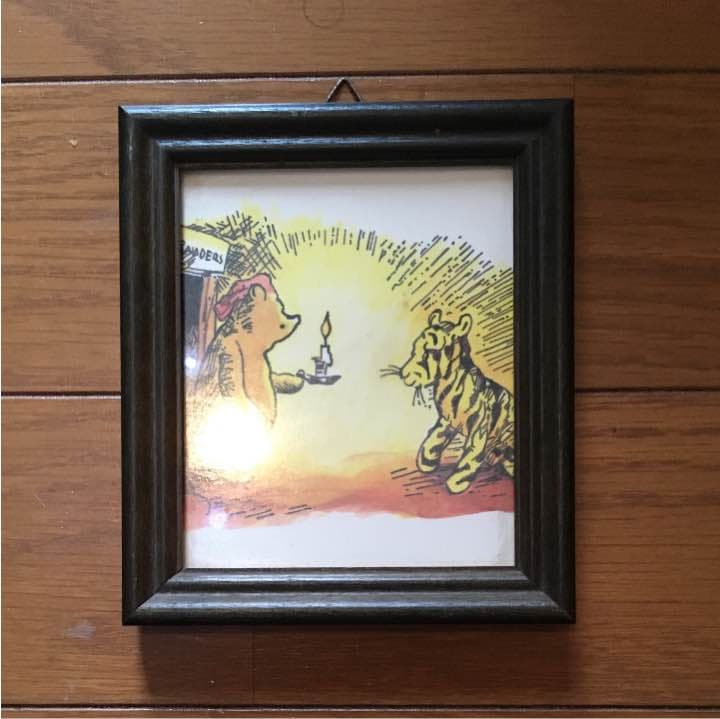 ポスター プーさん ティガー ロンドン 額付 約12cm 角