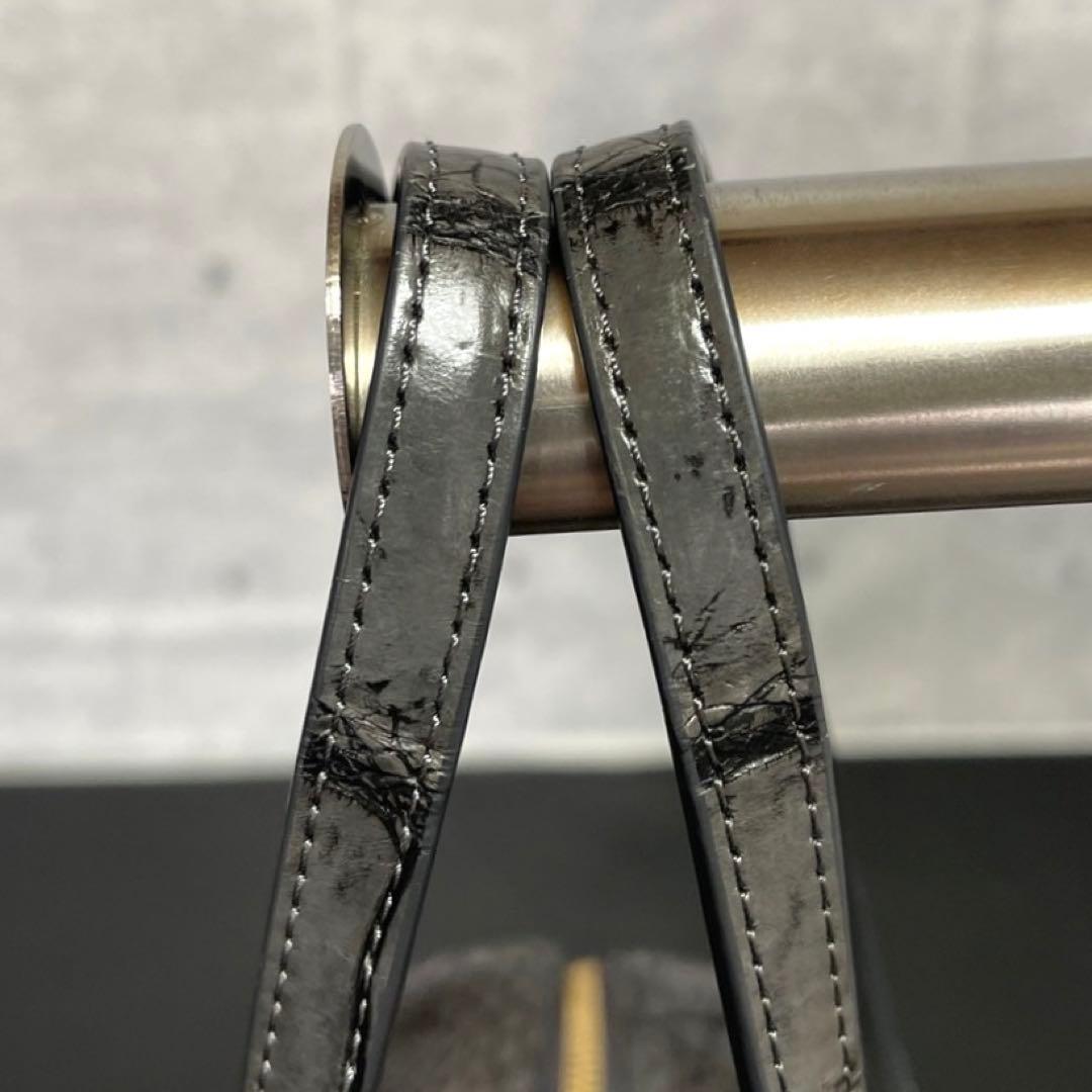 専用品BEAUGRAND クロコダイル ダークグレー JRA ハンドバッグ