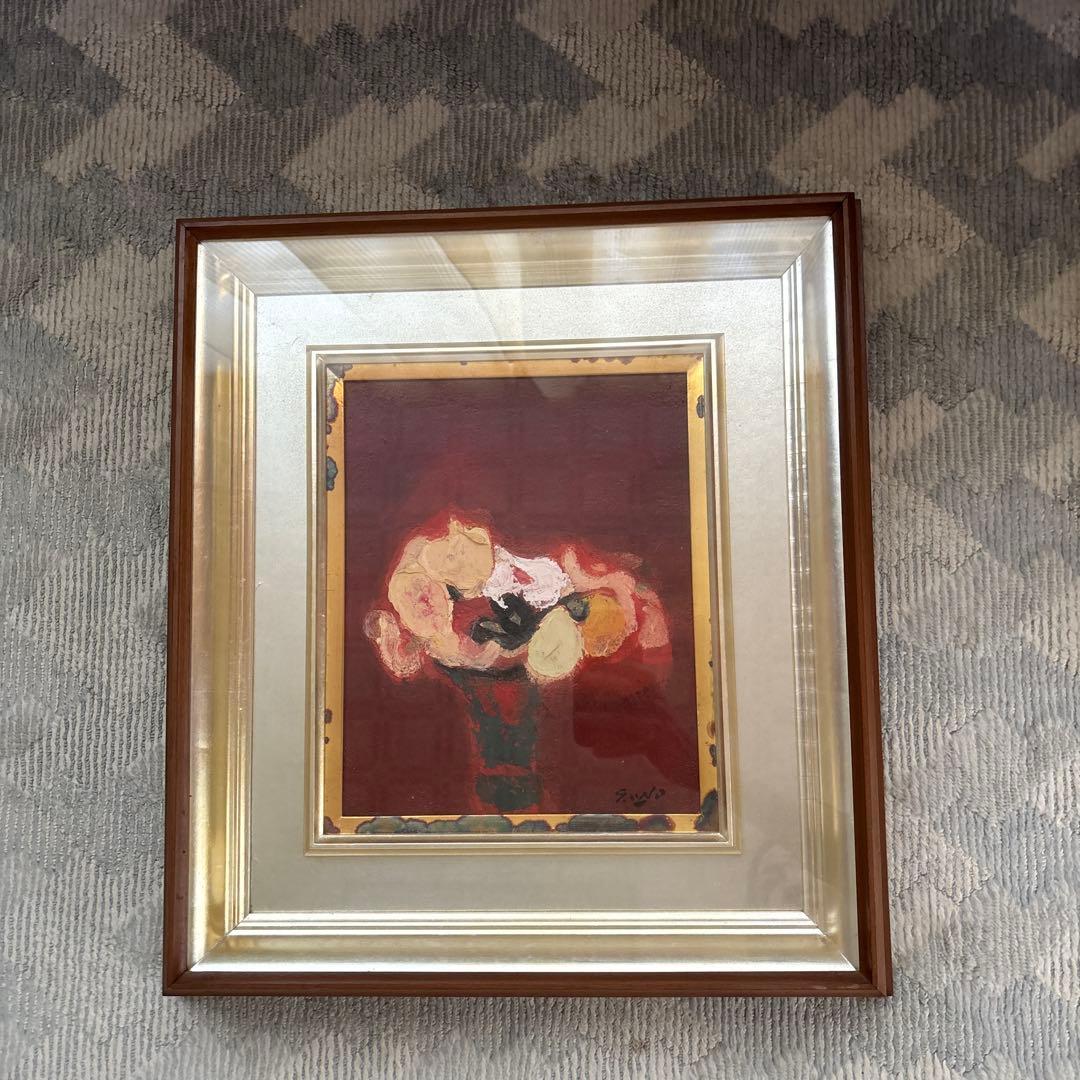 yoshipressonページ　花の絵 日本画 サイン入り　小野末