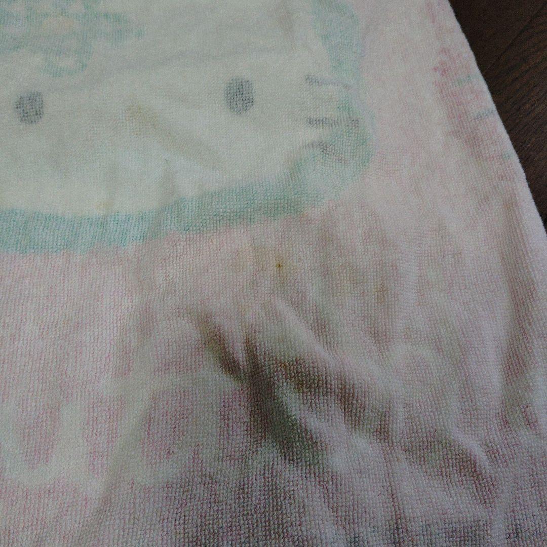 希少　キティちゃん　ハローキティ タオルケット　カオハナハナ　千鳥格子　当時物