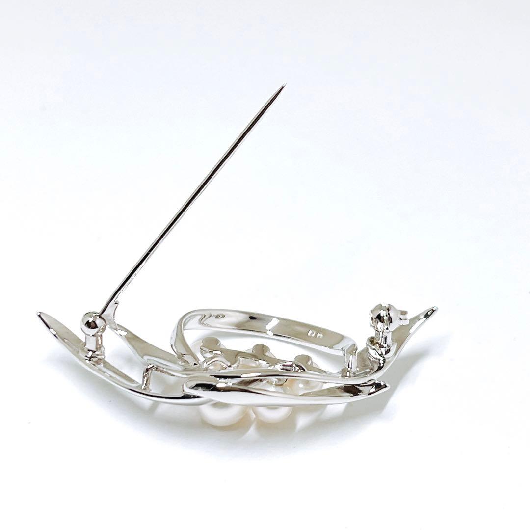 【未使用品級】✨MIKIMOTO まミキモト パール　ブローチ シルバー